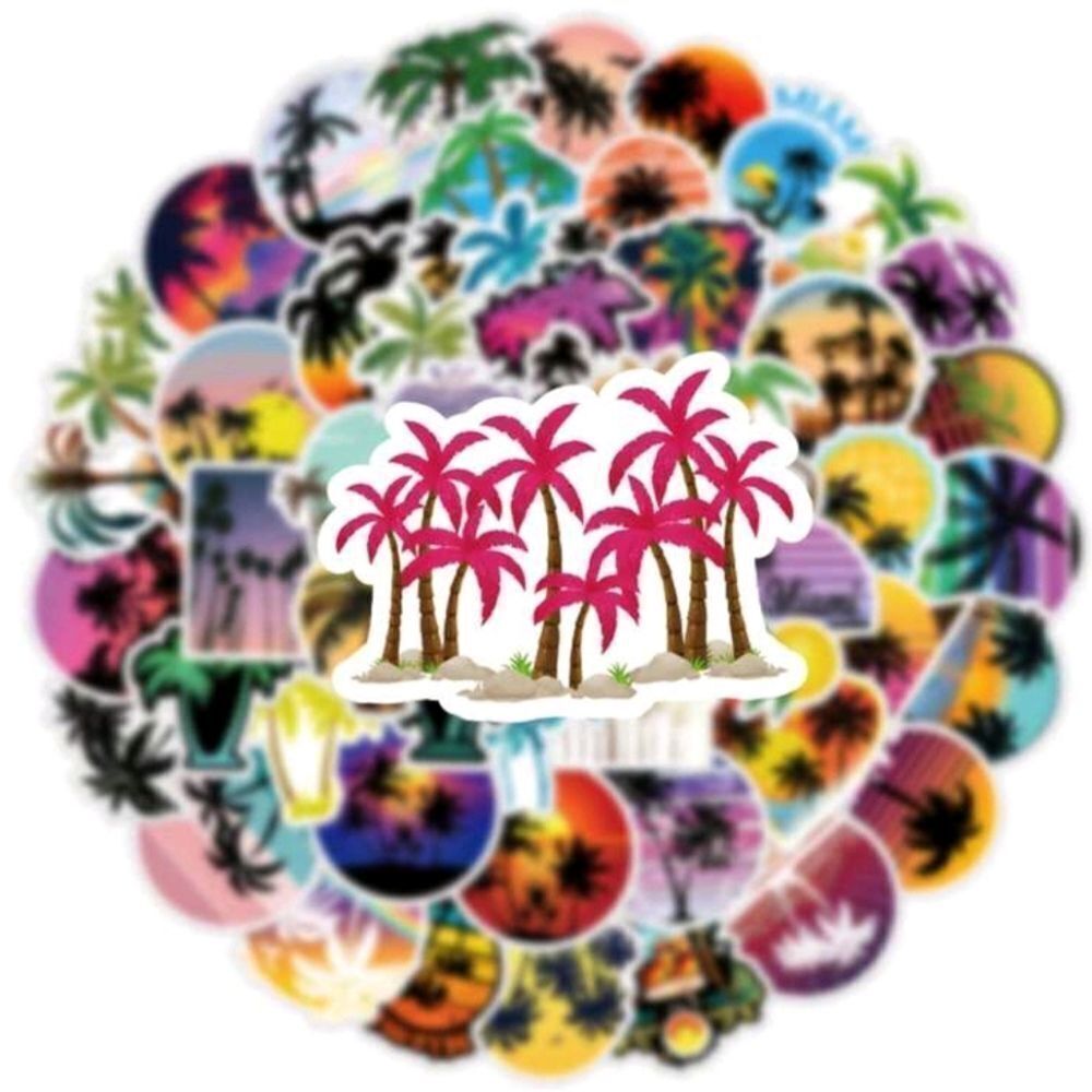 Colorful Palm Tree Stickers - Picture 3 of 6